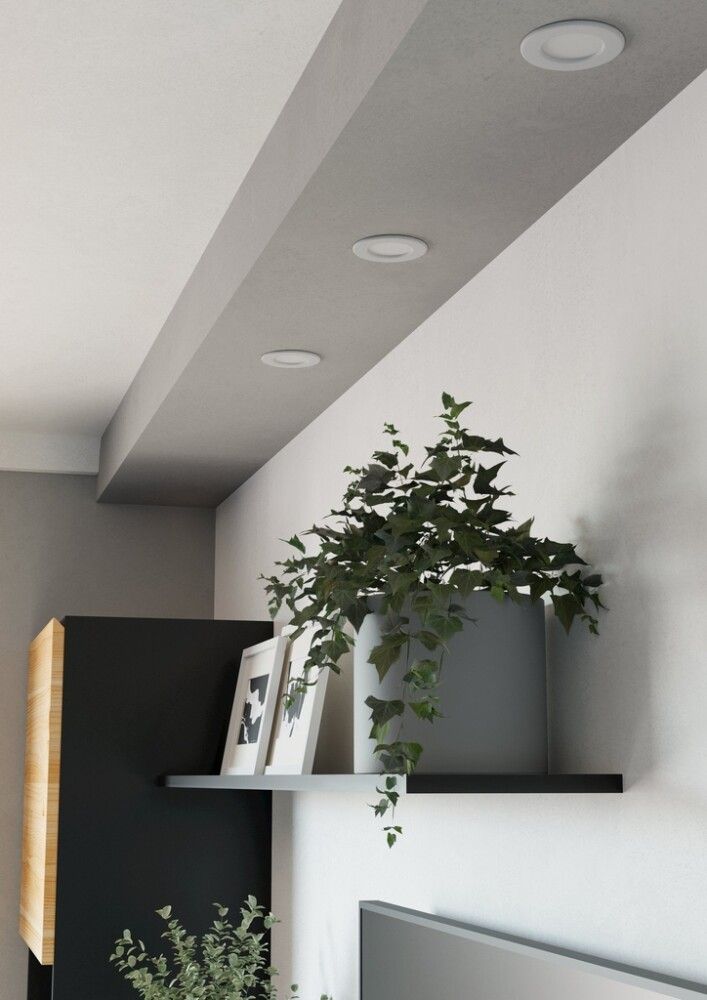 LED-uppospotti Eglo Fueva 6-Z 3-os valkoinen Ø 8,8 cm