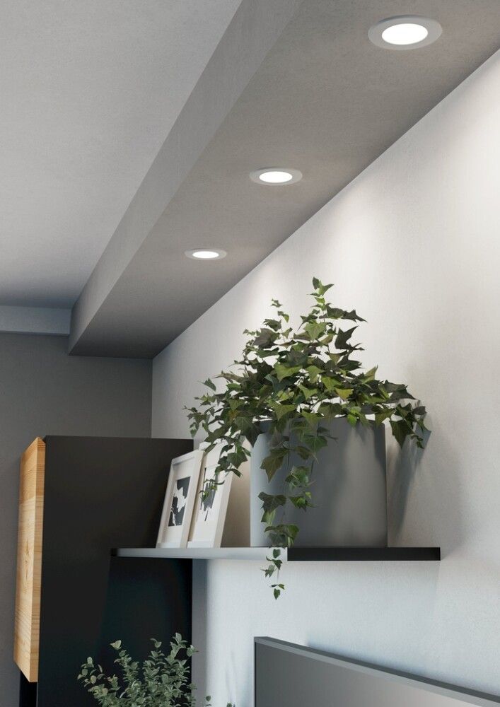 LED-uppospotti Eglo Fueva 6-Z 3-os valkoinen Ø 8,8 cm