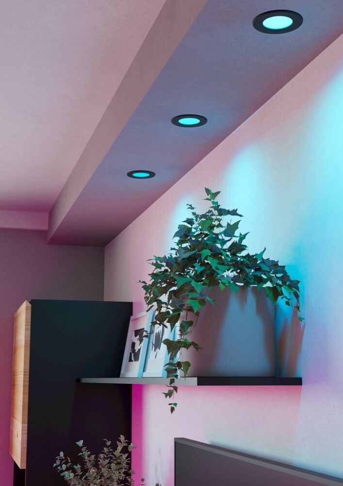 LED-uppospotti Eglo Fueva 6-Z 3-os musta Ø 8,8 cm