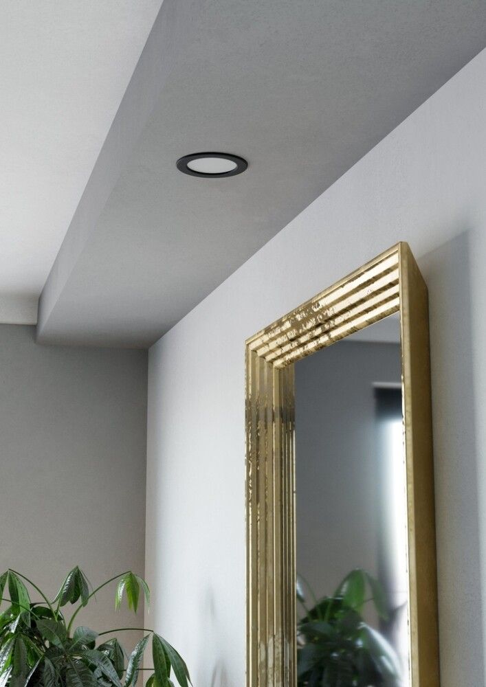 LED-uppospotti Eglo Fueva 6-Z musta Ø 12 cm