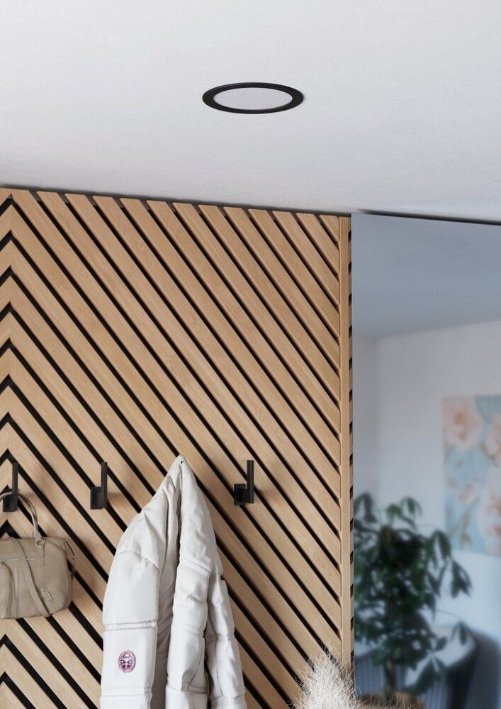 LED-uppospotti Eglo Fueva 6-Z musta Ø 16,8 cm