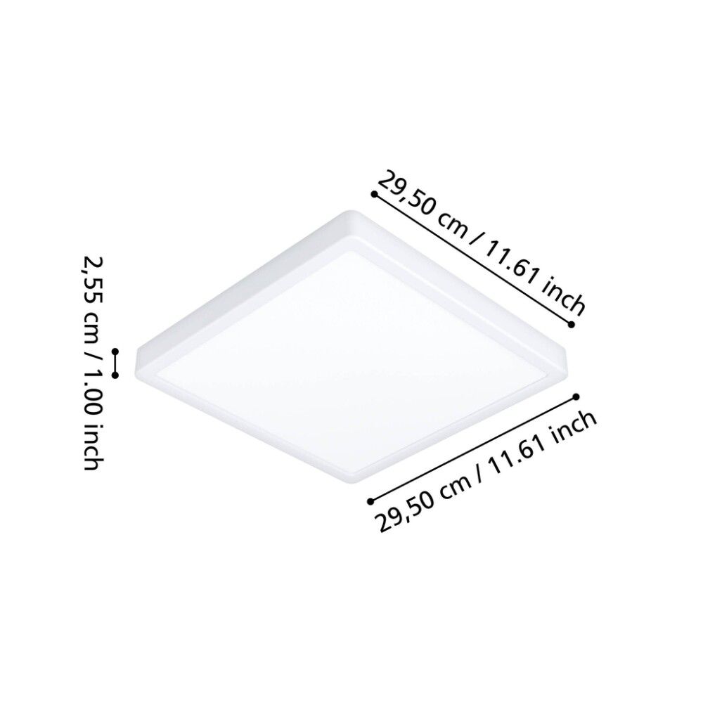 LED-kattovalaisin Eglo Fueva 6-Z valkoinen 29,5 x 29,5 cm