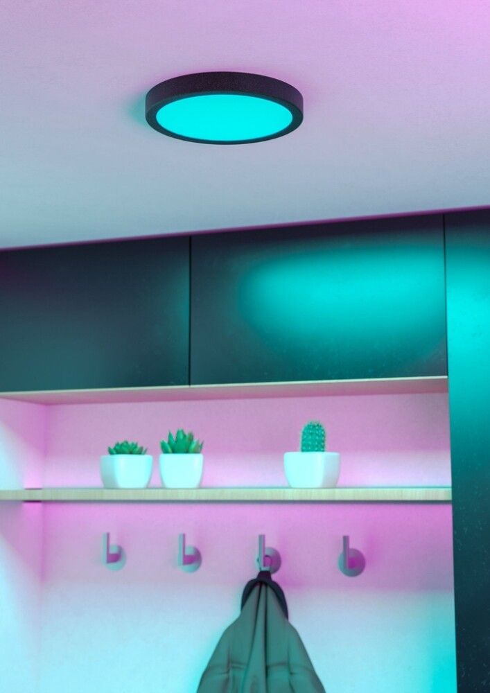 LED-kattovalaisin Eglo Fueva 6-Z musta Ø 21,1 cm