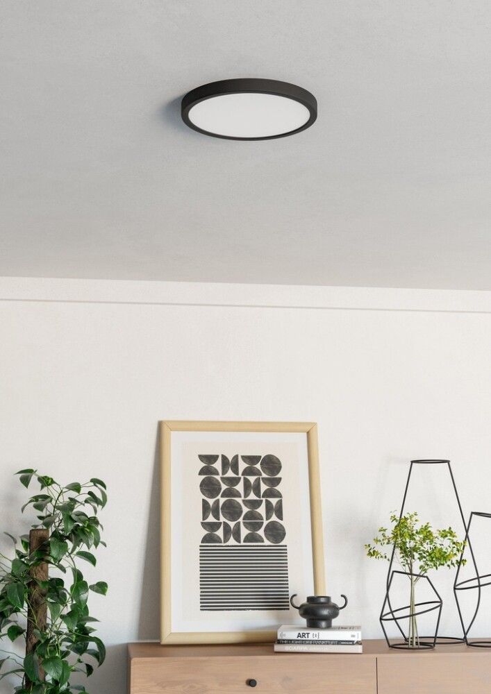 LED-kattovalaisin Eglo Fueva 6-Z musta Ø 27,8 cm