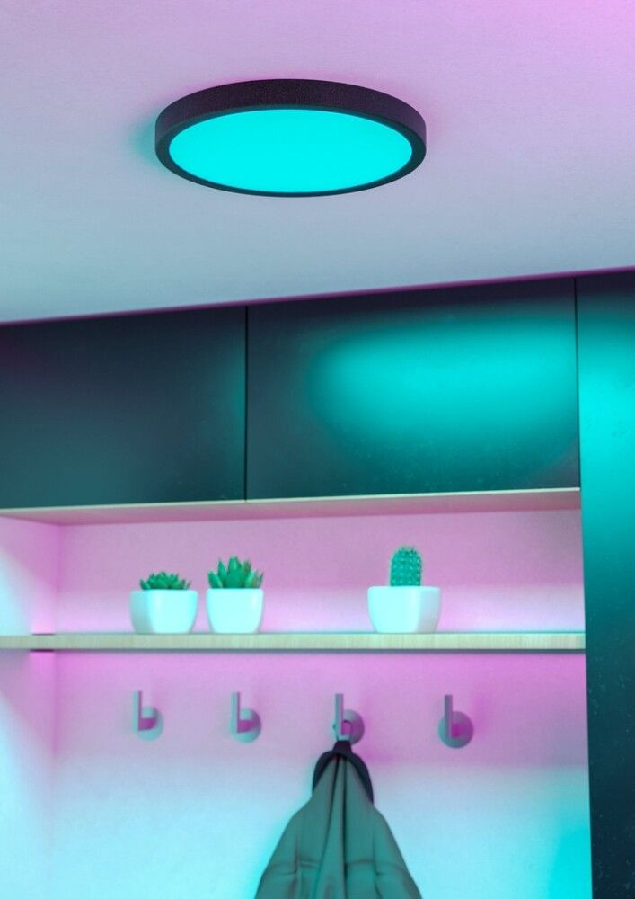 LED-kattovalaisin Eglo Fueva 6-Z musta Ø 27,8 cm