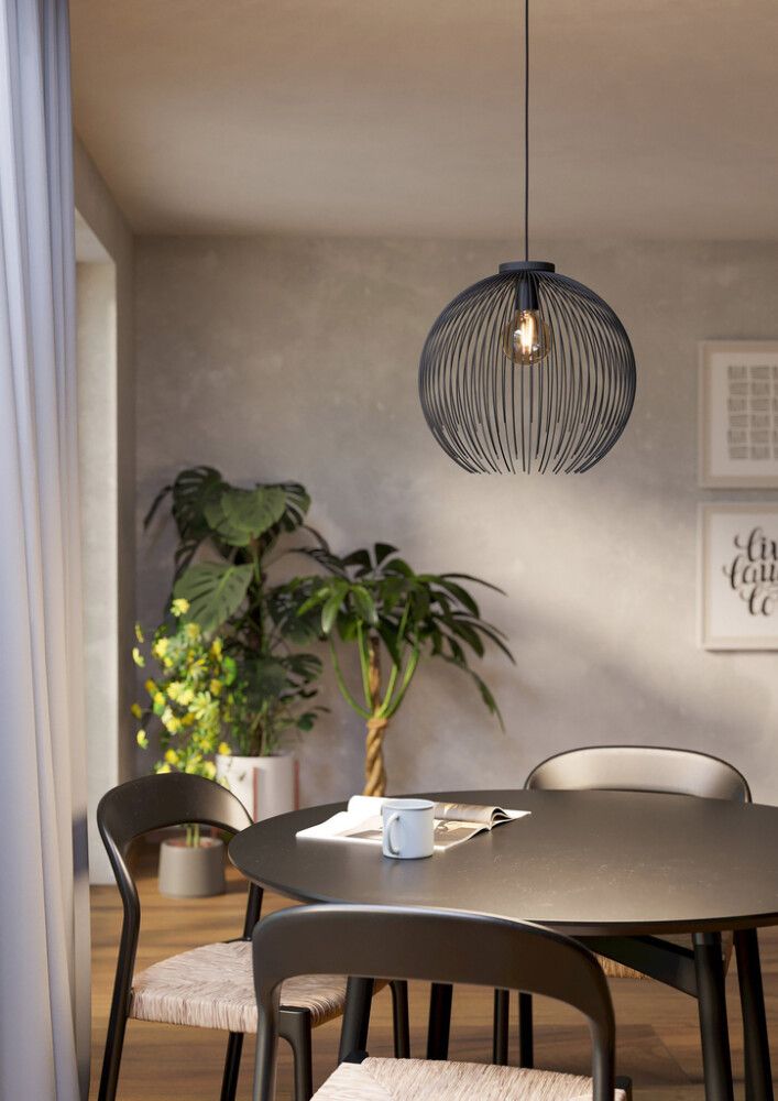 Riippuvalaisin Eglo Venezuela musta Ø 40 cm