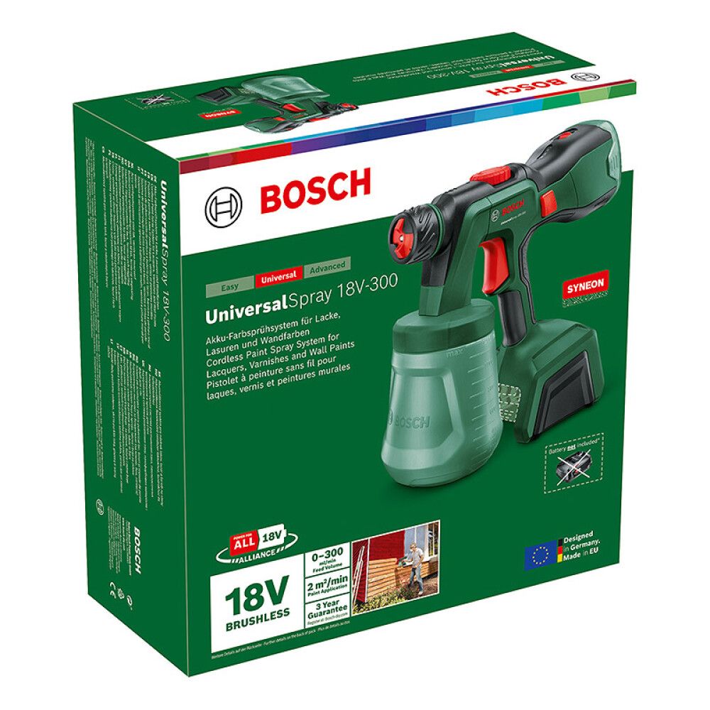 Akkumaaliruisku Bosch UniversalSpray 18V-300 - Ilman akkua