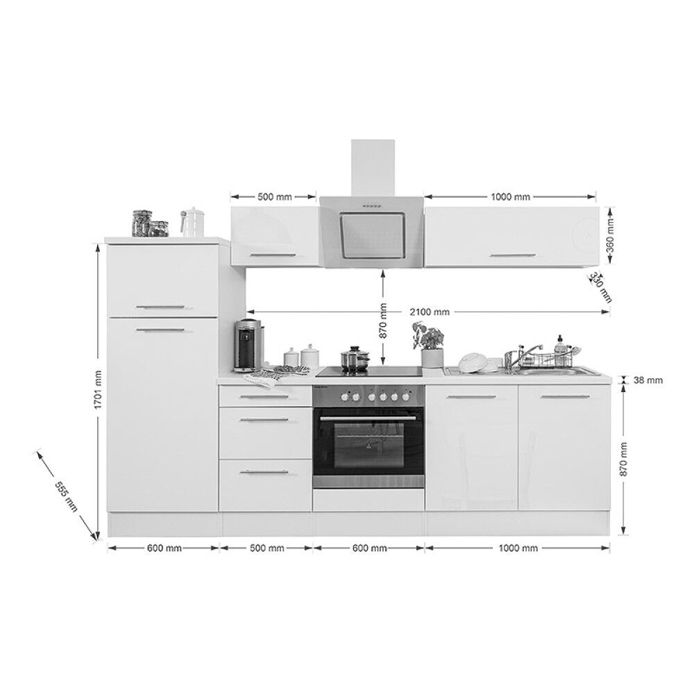 Valmiskeittiö Respekta RP270ESCBO 2,7 m
