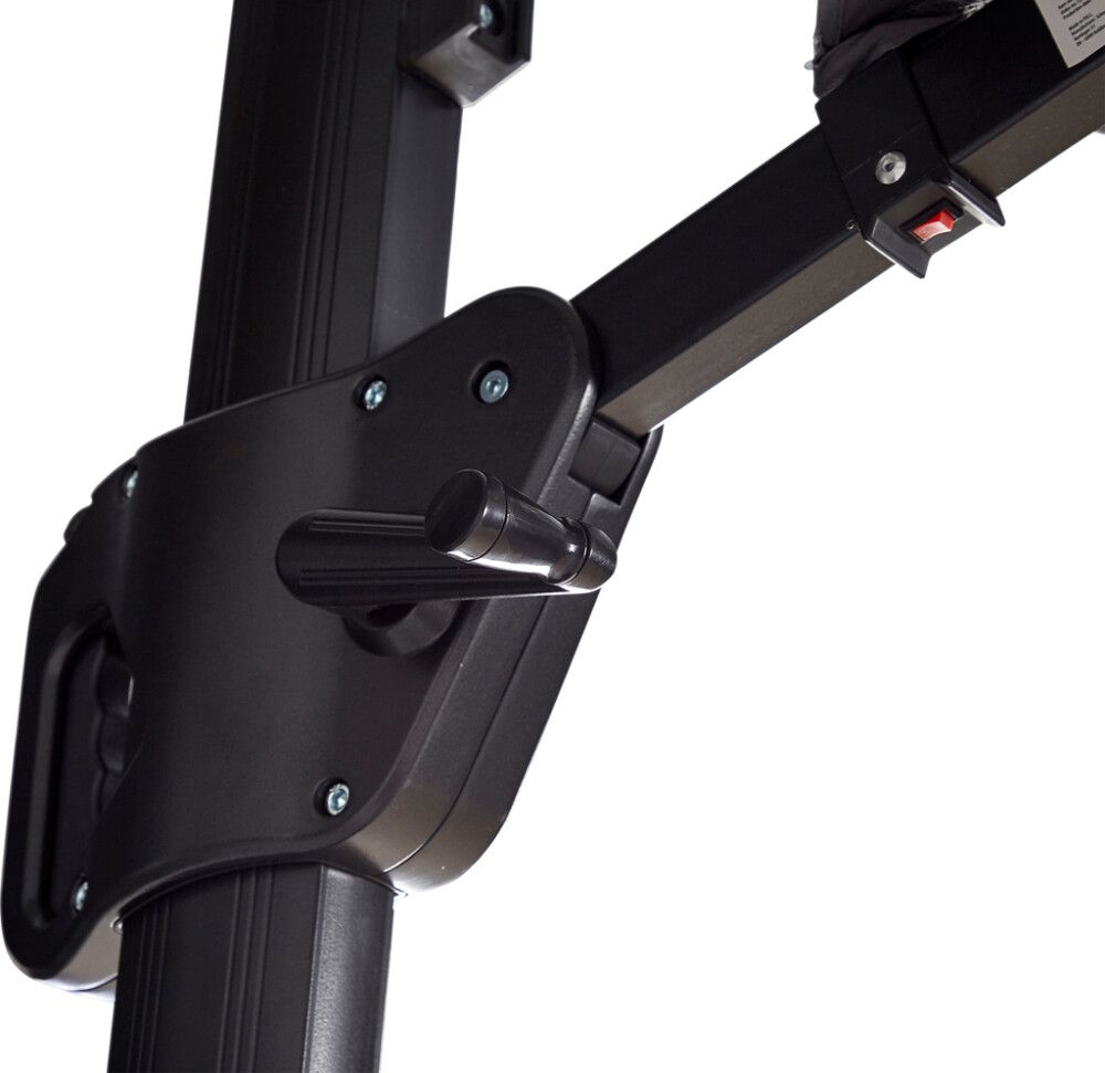 Aurinkovarjo 350 cm LED-valoilla harmaa