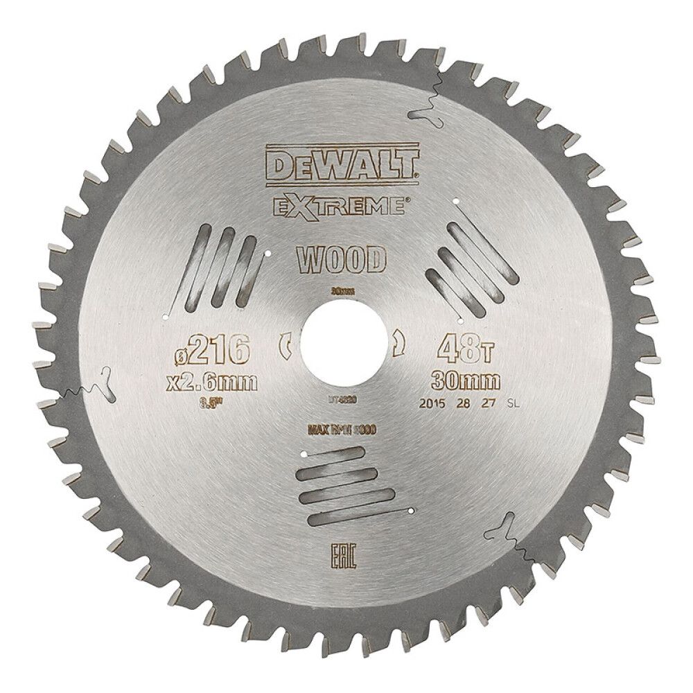 Pyörösahanterä DeWalt Extreme DT4320 216 x 30 mm 48T