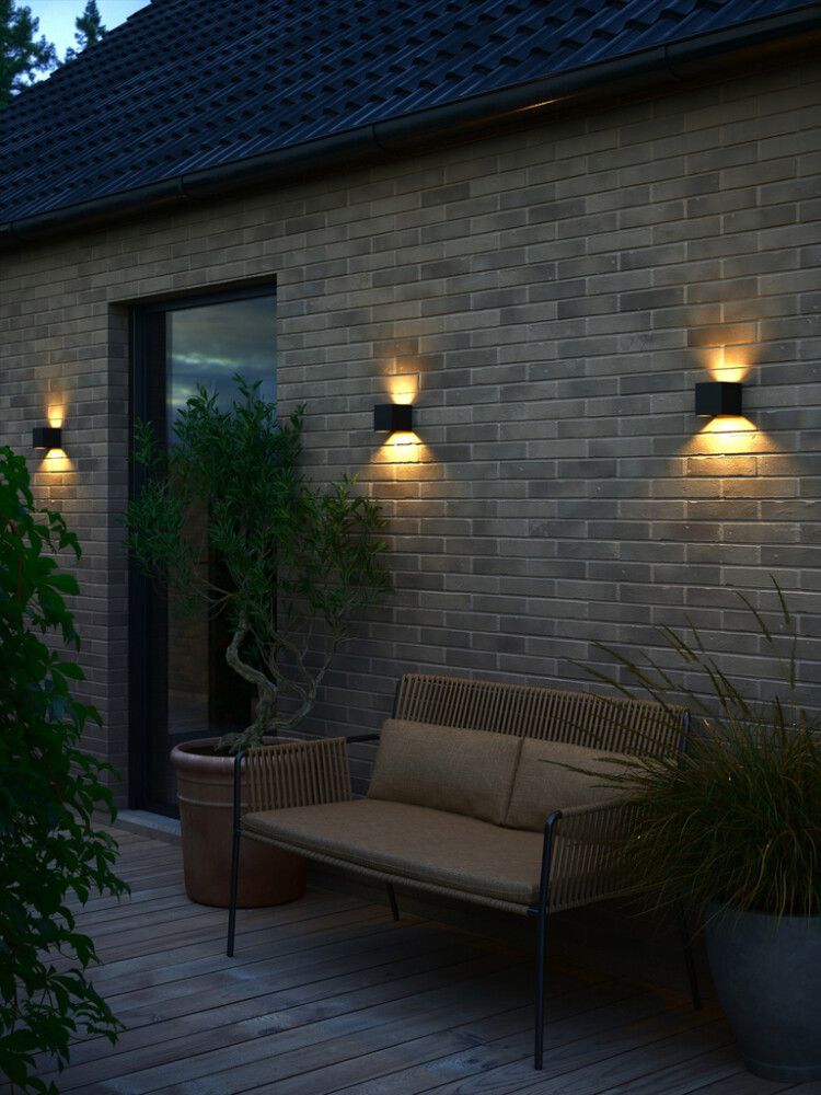 Seinävalaisin Nordlux Milda Kubi musta Musta