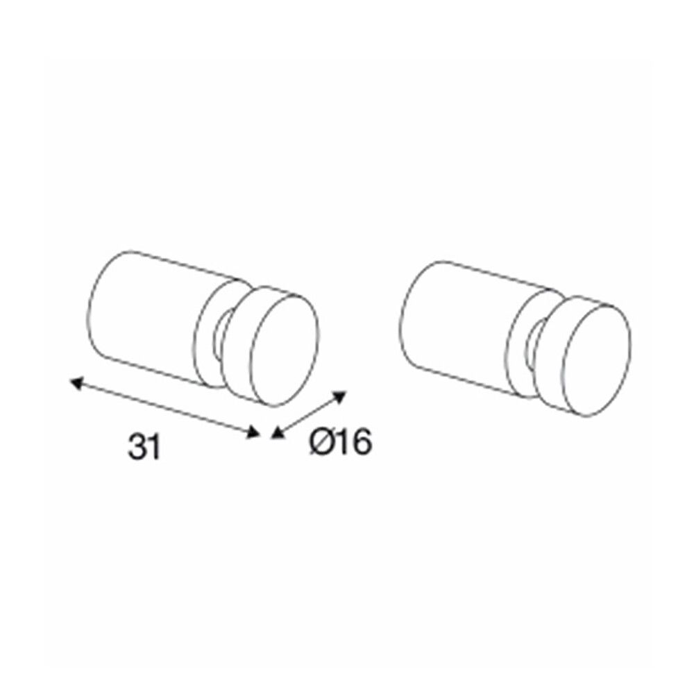 Pyyhekoukkupari Pressalit Home Ø 16 mm, useita värivaihtoehtoja Harjattu teräs