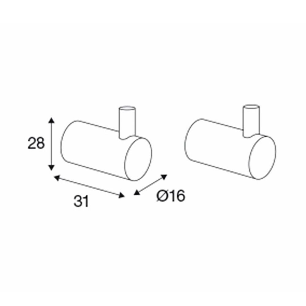 Pyyhekoukkupari tapilla Pressalit Home Ø 16 mm, useita värivaihtoehtoja Harjattu teräs