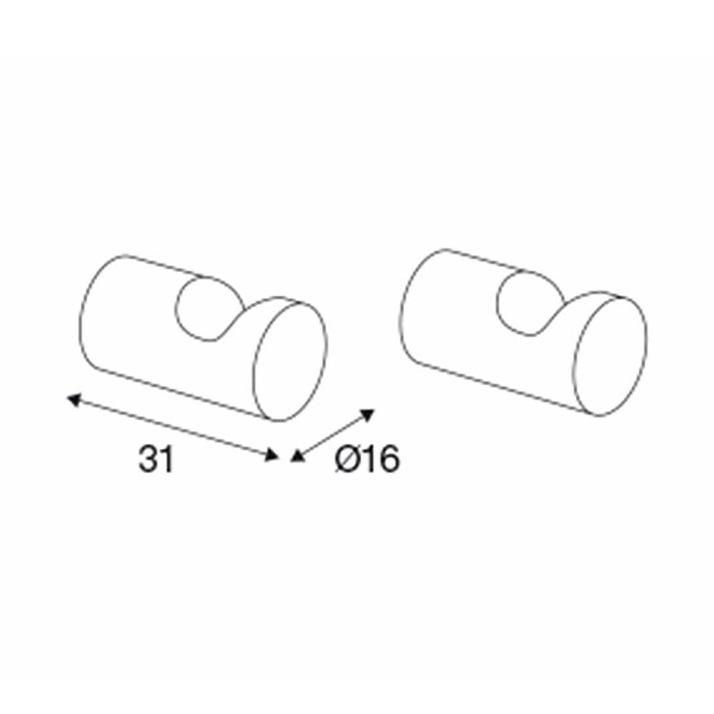 Pyyhekoukkupari uralla Pressalit Home Ø 16 mm, useita värivaihtoehtoja Harjattu teräs