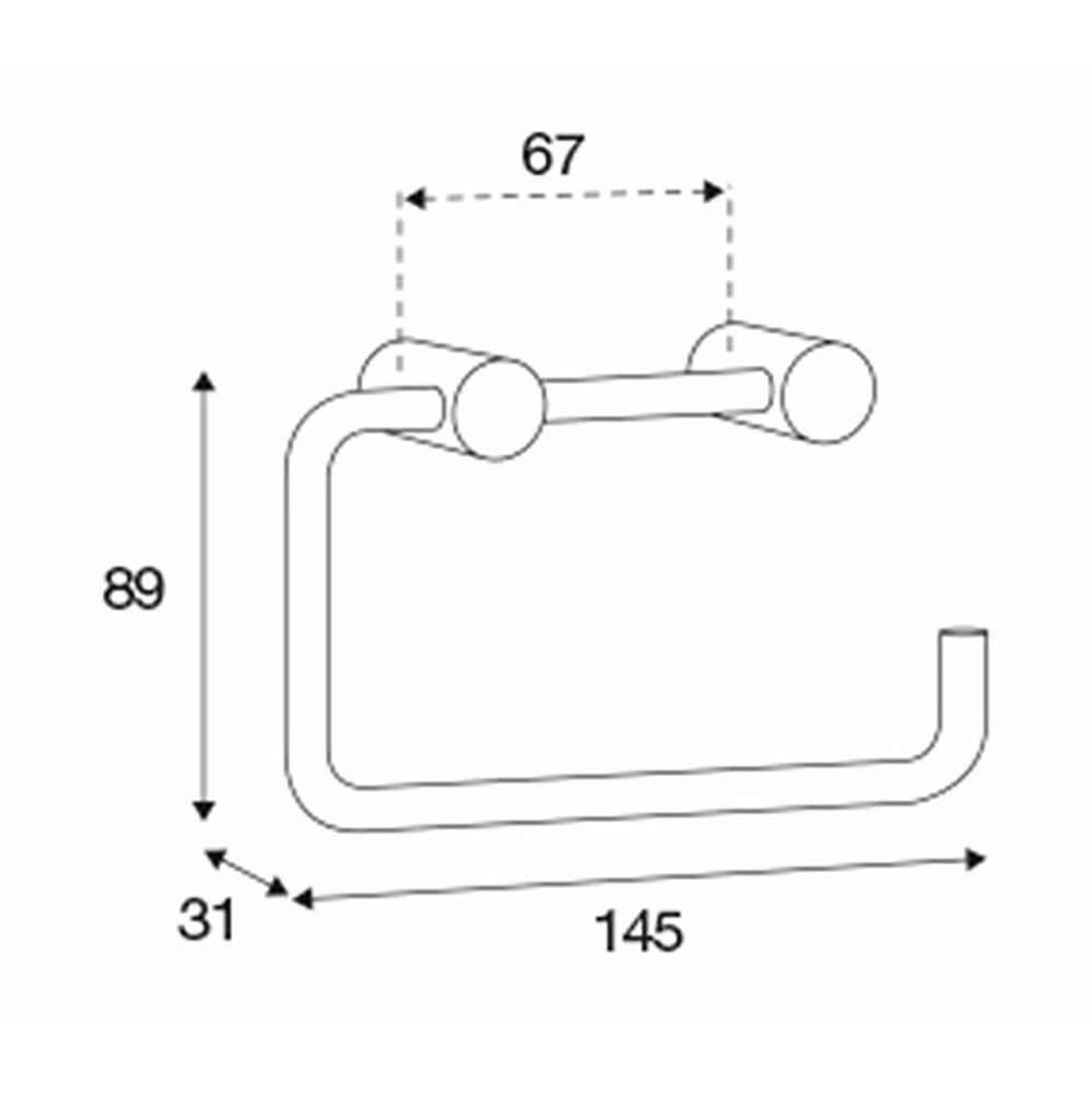 WC-paperiteline Pressalit Home 14,5 x 8,9 cm, useita värivaihtoehtoja Harjattu teräs