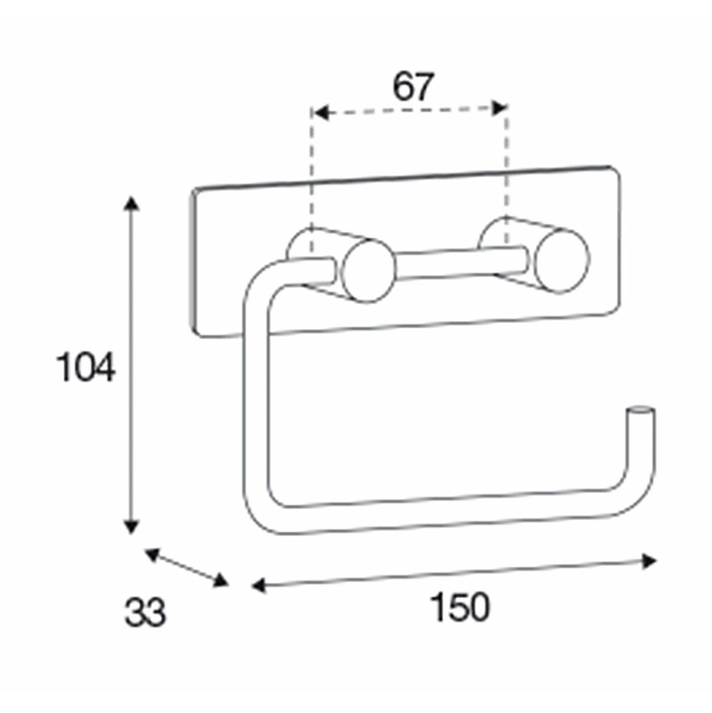 WC-paperiteline Pressalit Home 15 x 10,4 cm, useita värivaihtoehtoja Harjattu teräs