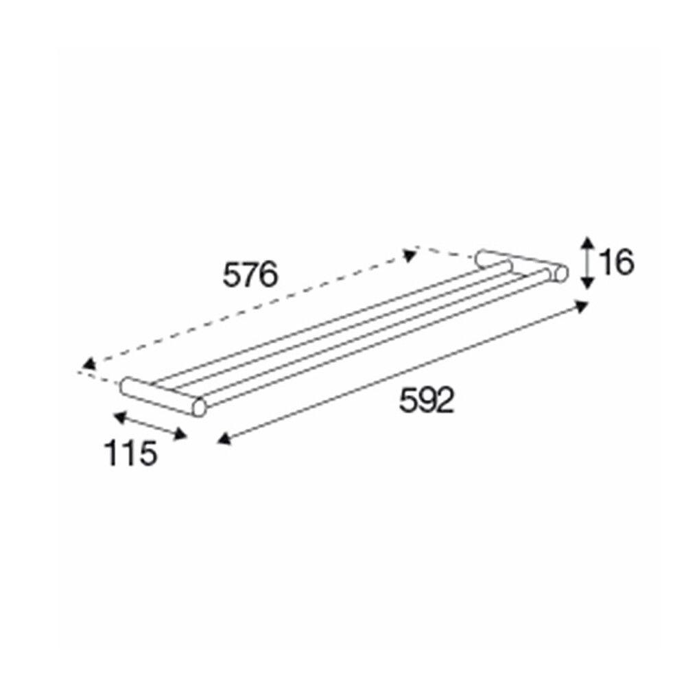 Pyyhetanko Pressalit Home 2-os, useita värivaihtoehtoja Harjattu teräs