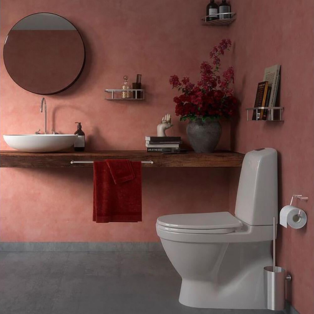 WC-harjateline Pressalit Home 38 cm, useita värivaihtoehtoja Harjattu teräs