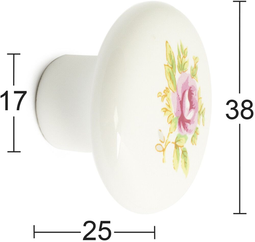 Nuppivedin Habo Andreas valkoinen Ø 38 mm 2 kpl/pkt