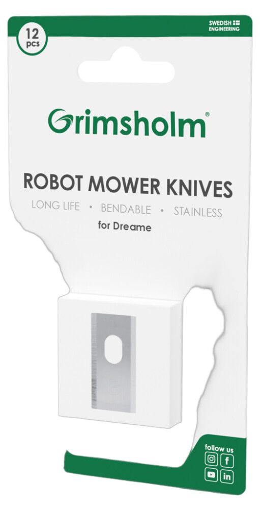 Varaterät Grimsholm Dreame robottileikkurit 12 kpl
