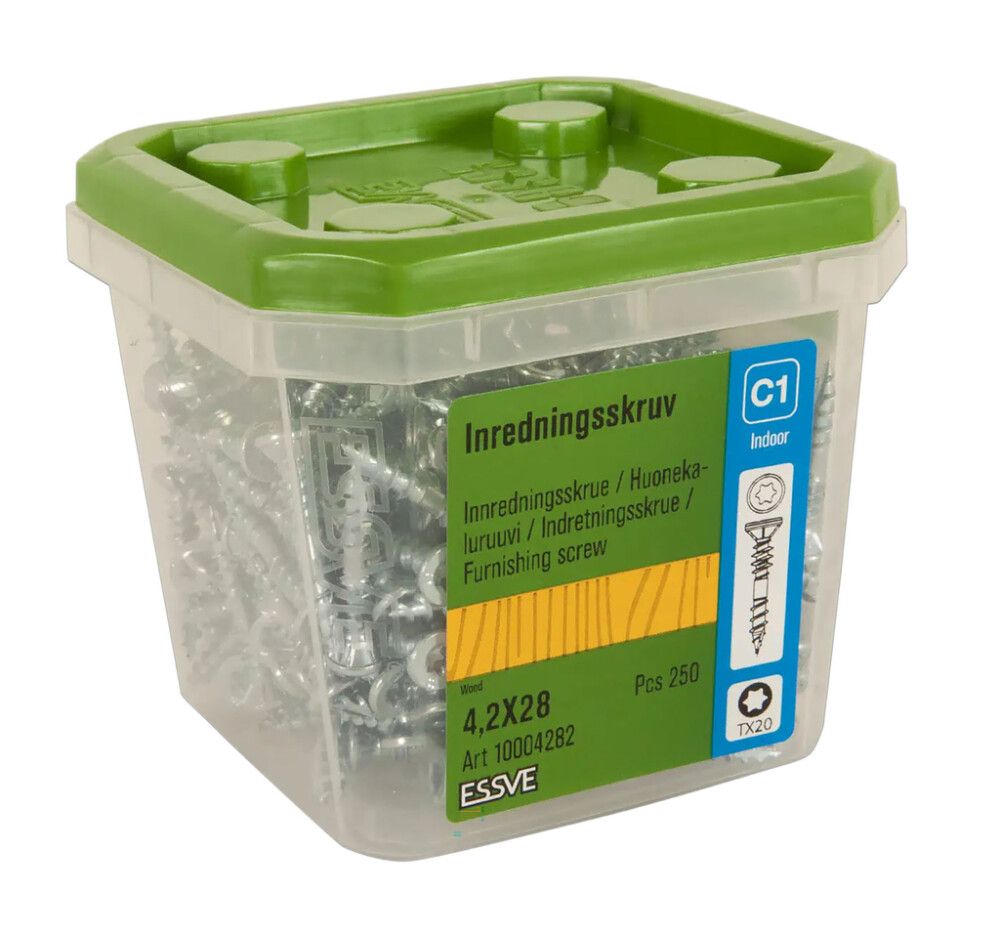 Kalusteruuvi Essve 4,2 x 28 mm FZB 250 kpl
