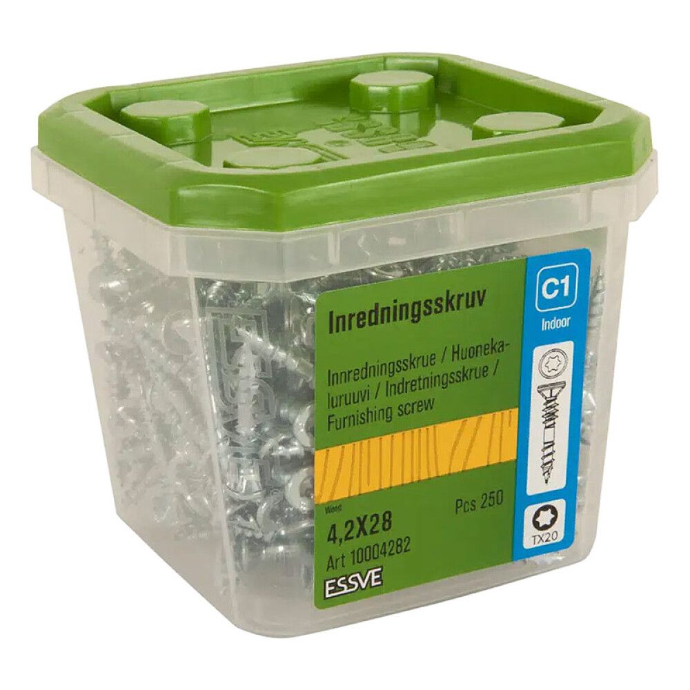Kalusteruuvi Essve 4,2 x 28 mm FZB 250 kpl
