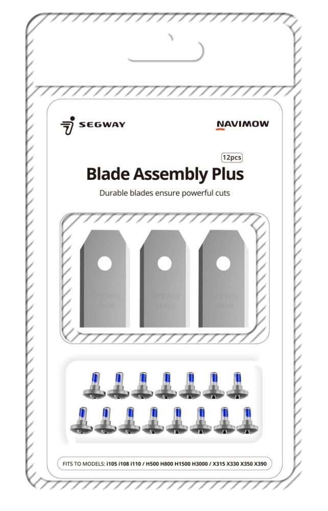 Varaterät Segway Navimow Plus robottileikkuriin 12 kpl