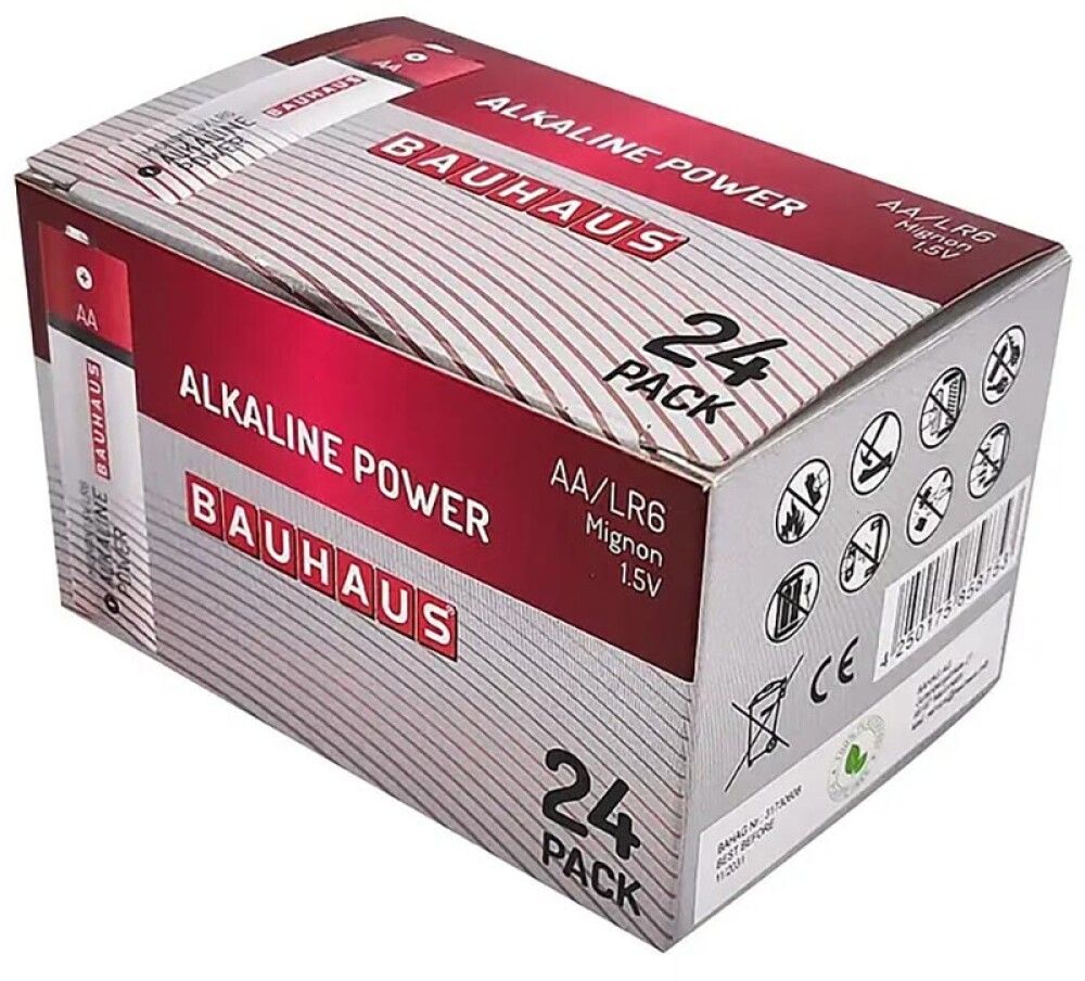 Alkaliparisto BAUHAUS Mignon AA/LR6 24 kpl/pkt