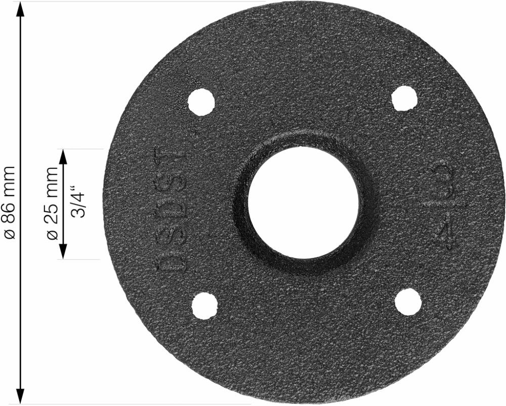 Kierrelaippa Walteco RT-1 musta Ø 86 mm
