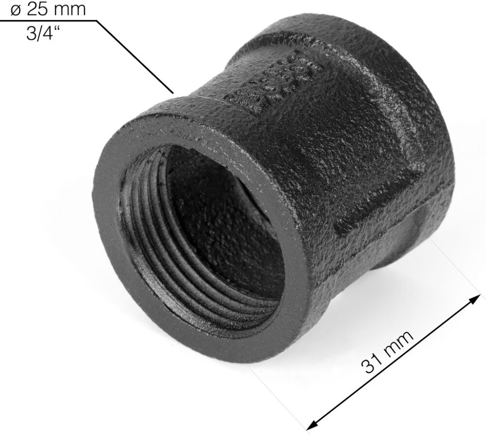 Kierreholkki Walteco RT-3 musta Ø 25 x 31 mm