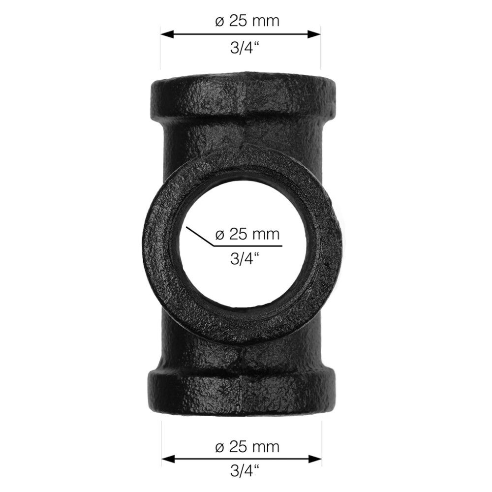 Ristiliitoskappale Walteco RT-9 musta