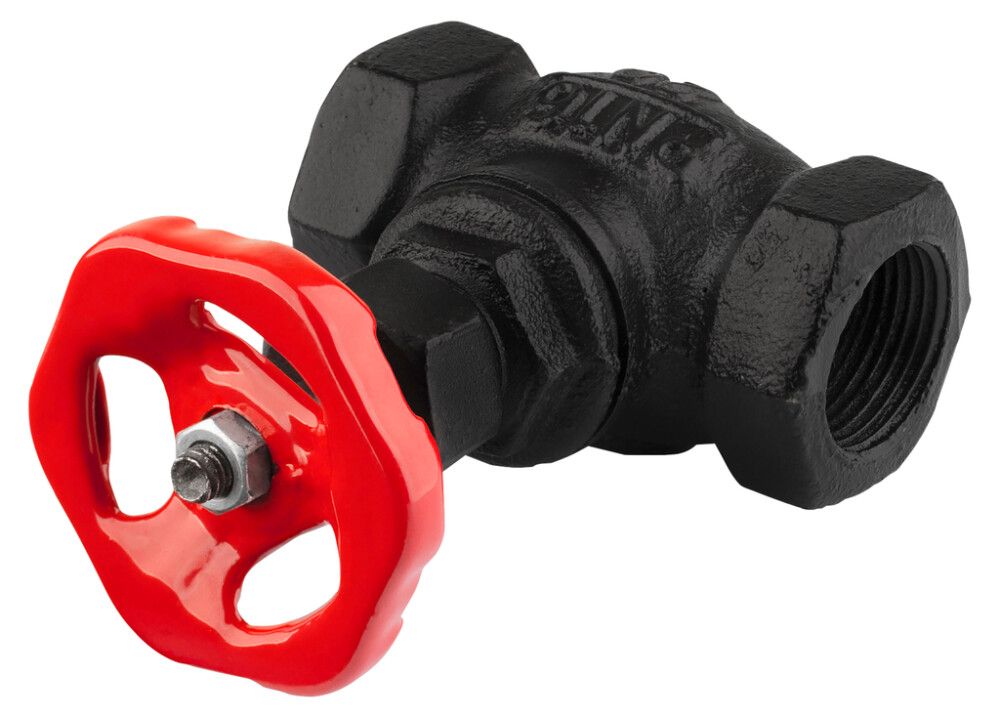 Sulkuventtiili Walteco RT-19 musta/punainen Ø 25 x 100 mm