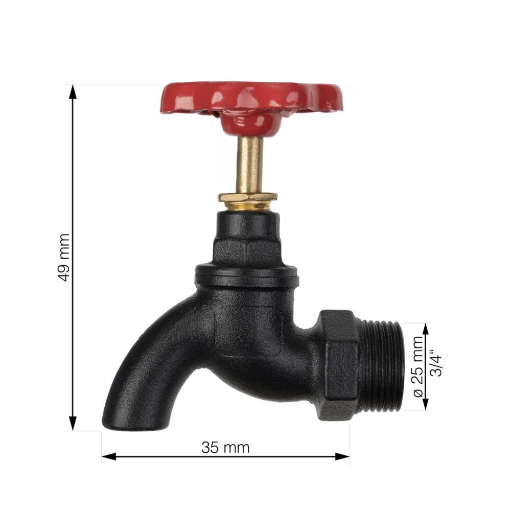 Laskuhana Walteco RT-21 musta/punainen Ø 25 x 99 mm