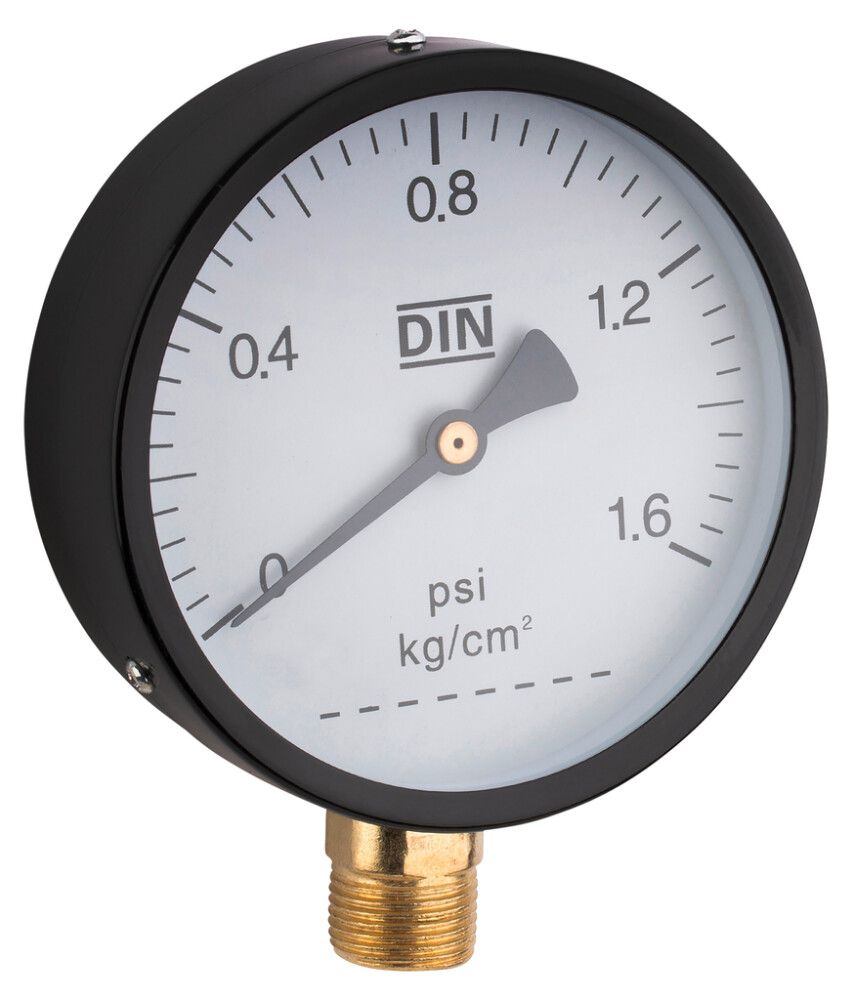 Painemittari Walteco RT-22 musta Ø 100 mm