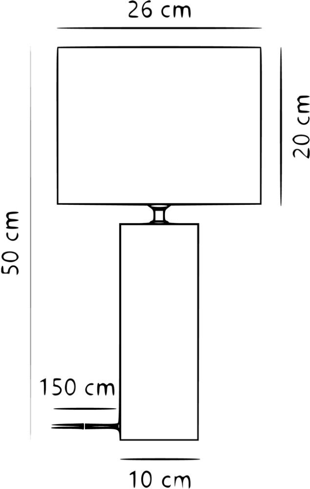 Pöytävalaisin Nordlux Antiga valkoinen Ø 26 x 50 cm