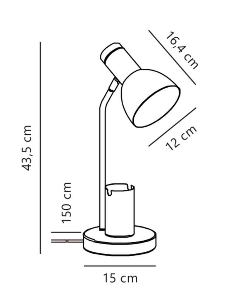 Pöytävalaisin Nordlux Devone 43,5 cm Valkoinen