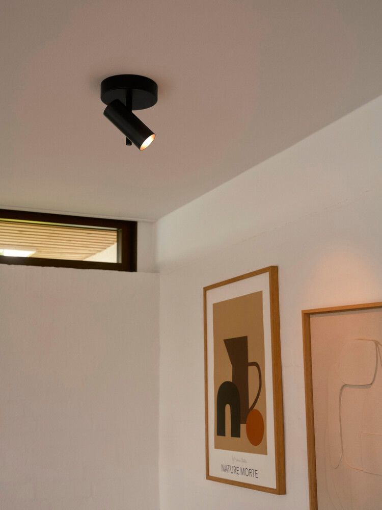 Kattospotti Nordlux Jerome 1-os musta Ø 15 cm