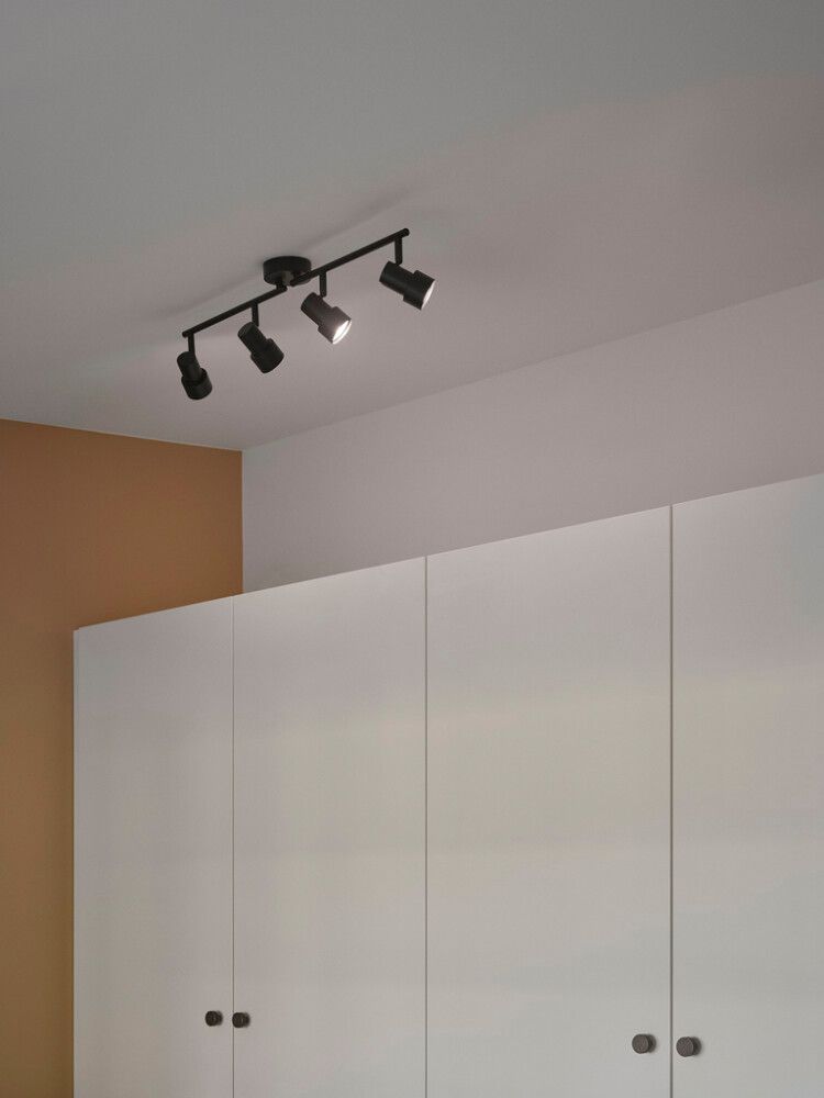 Kattospotti Nordlux Boston 4-os musta 71 cm