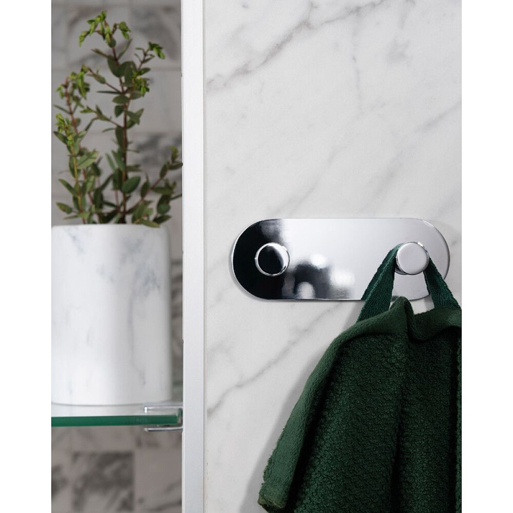 Kaksoiskoukku Smedbo DOT Kiiltävä kromi