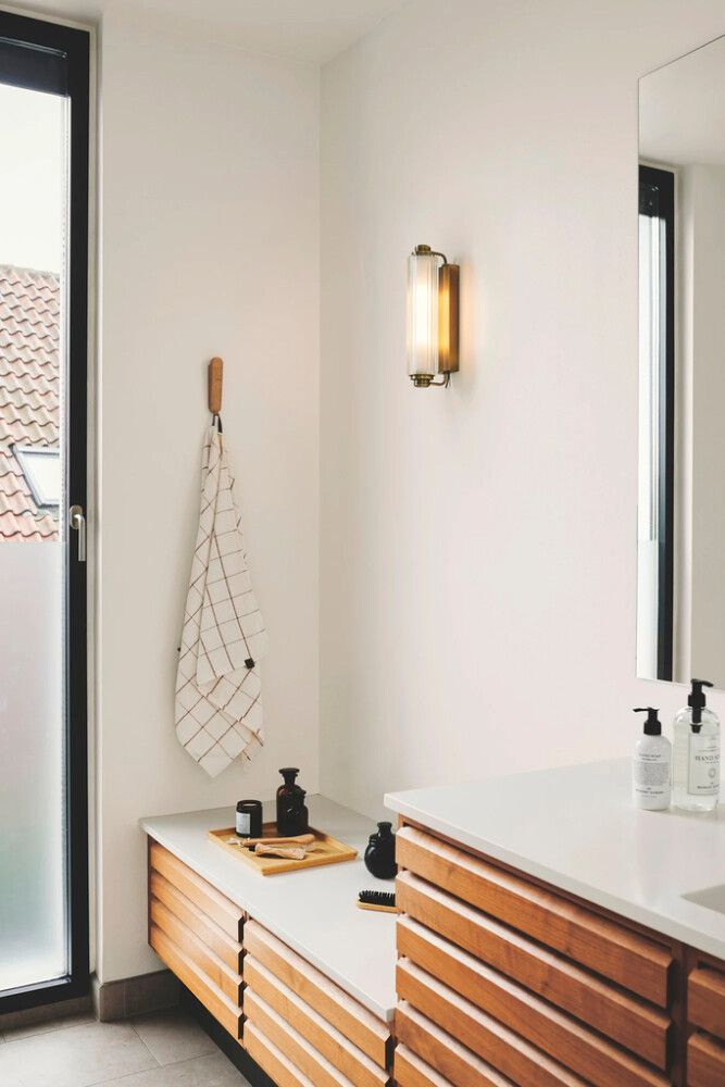 Seinävalaisin Nordlux Nimal Double messinki IP44