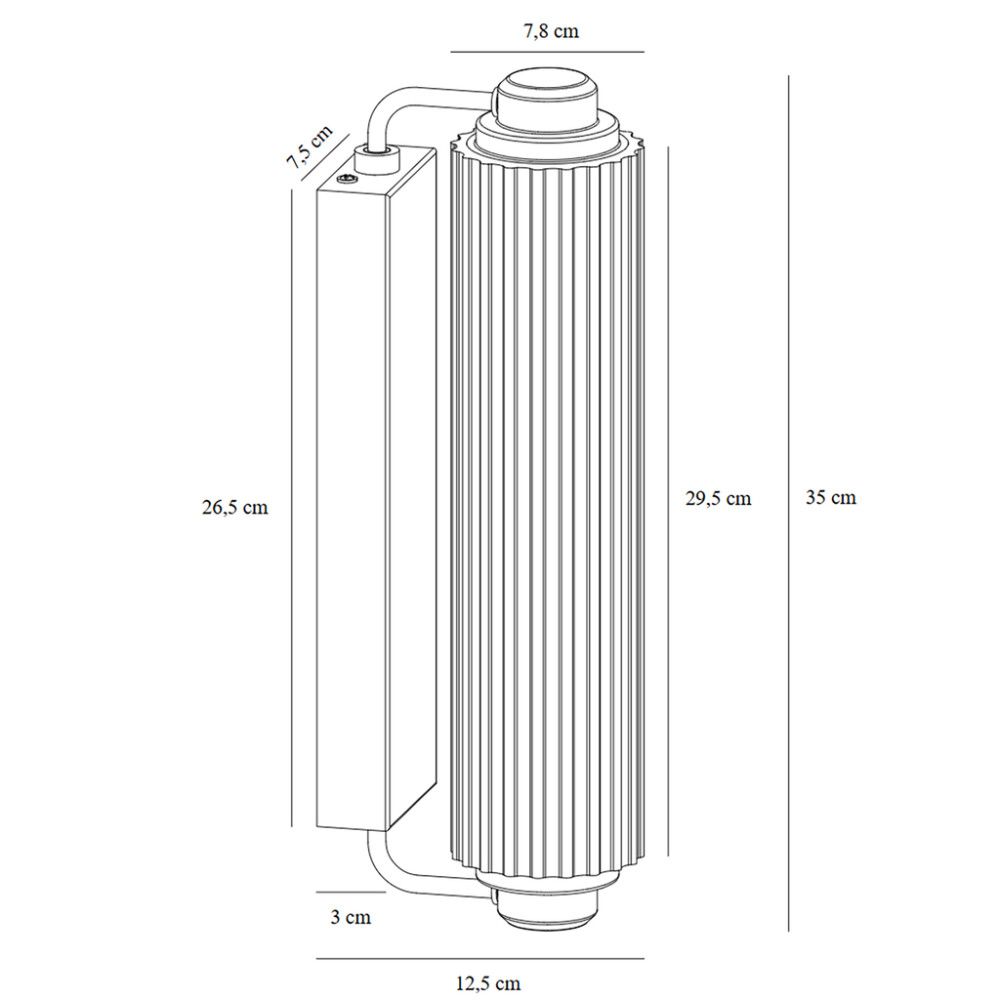 Seinävalaisin Nordlux Nimal Double messinki IP44