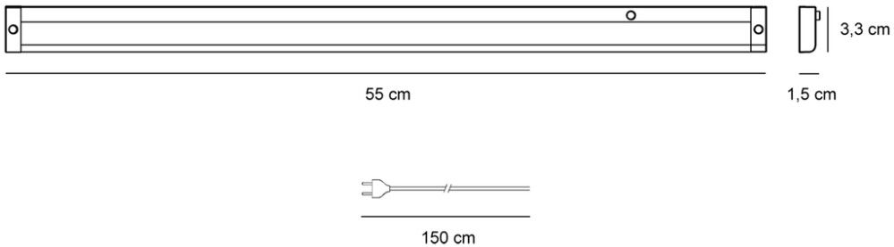 LED-listavalaisin Nordlux Preston 55 cm