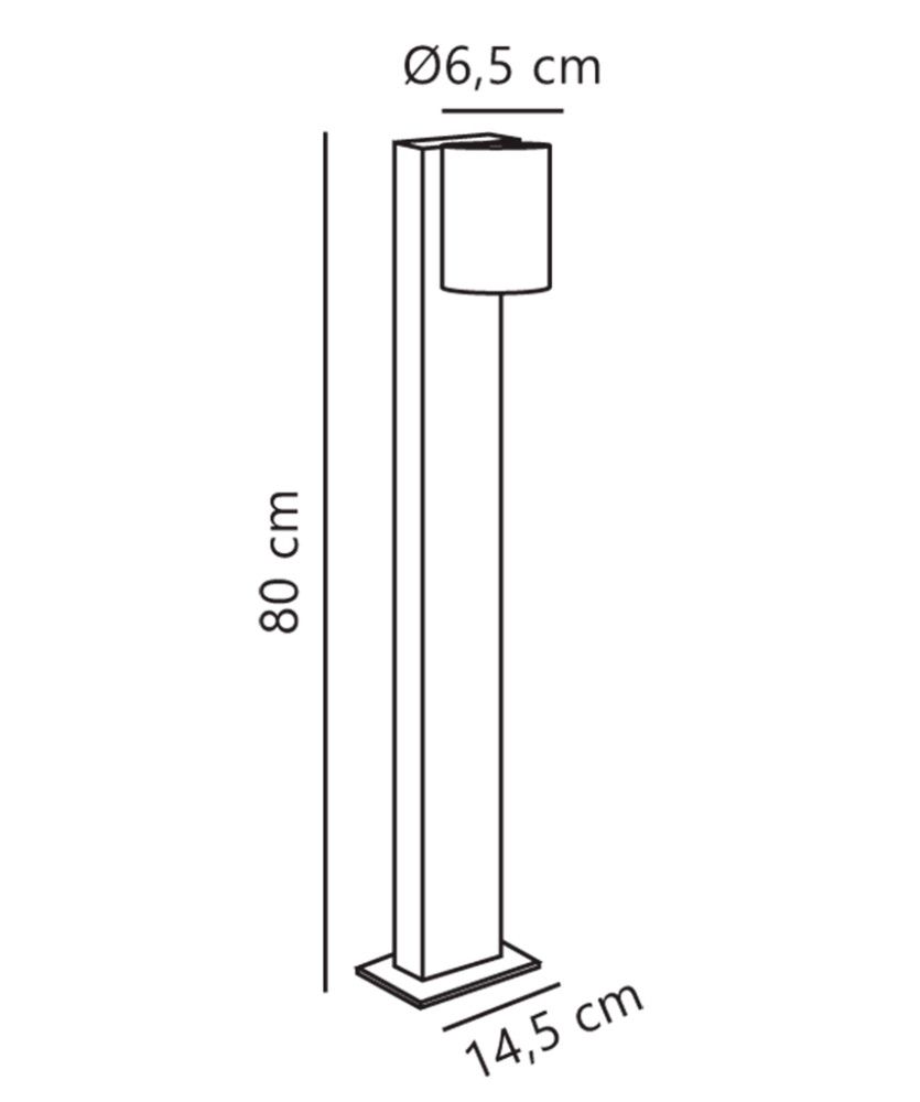 Pylväsvalaisin Nordlux Tin GU10 musta 80 cm IP44