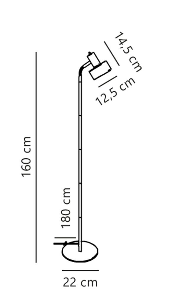 Lattiavalaisin Nordlux Matis 160 cm Musta
