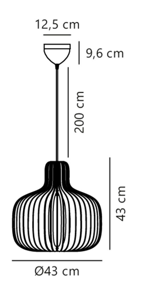 Riippuvalaisin Nordlux Hazo musta Ø 43 cm
