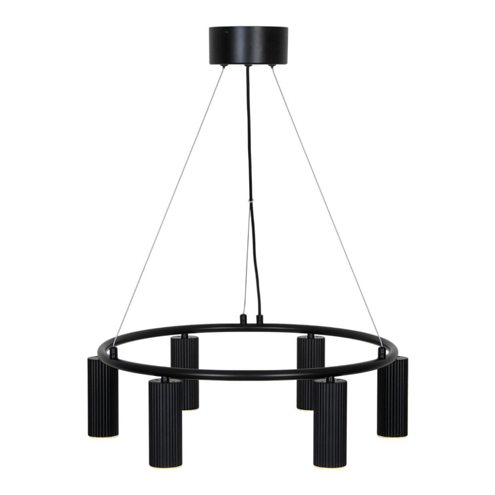 Riippuvalaisin Nordlux Vico 6-os musta Ø 53 cm