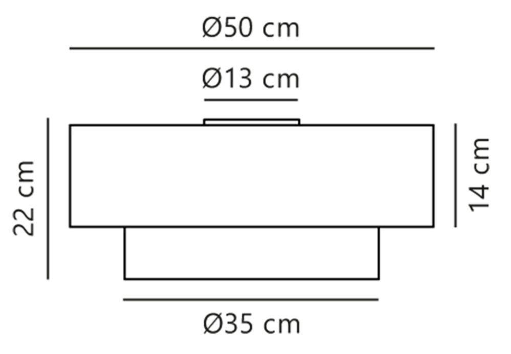 Kattovalaisin Nordlux Malodin beige Ø 50 cm