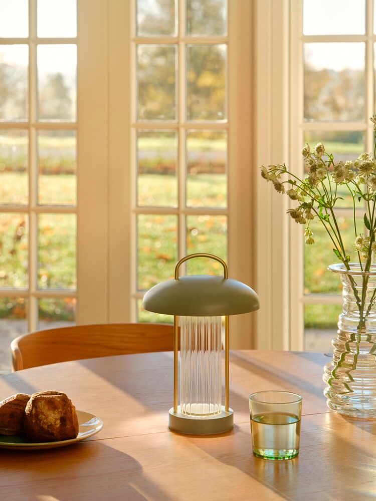 Ladattava pöytävalaisin Nordlux Mirano Ø 20 × 29 cm Vihreä