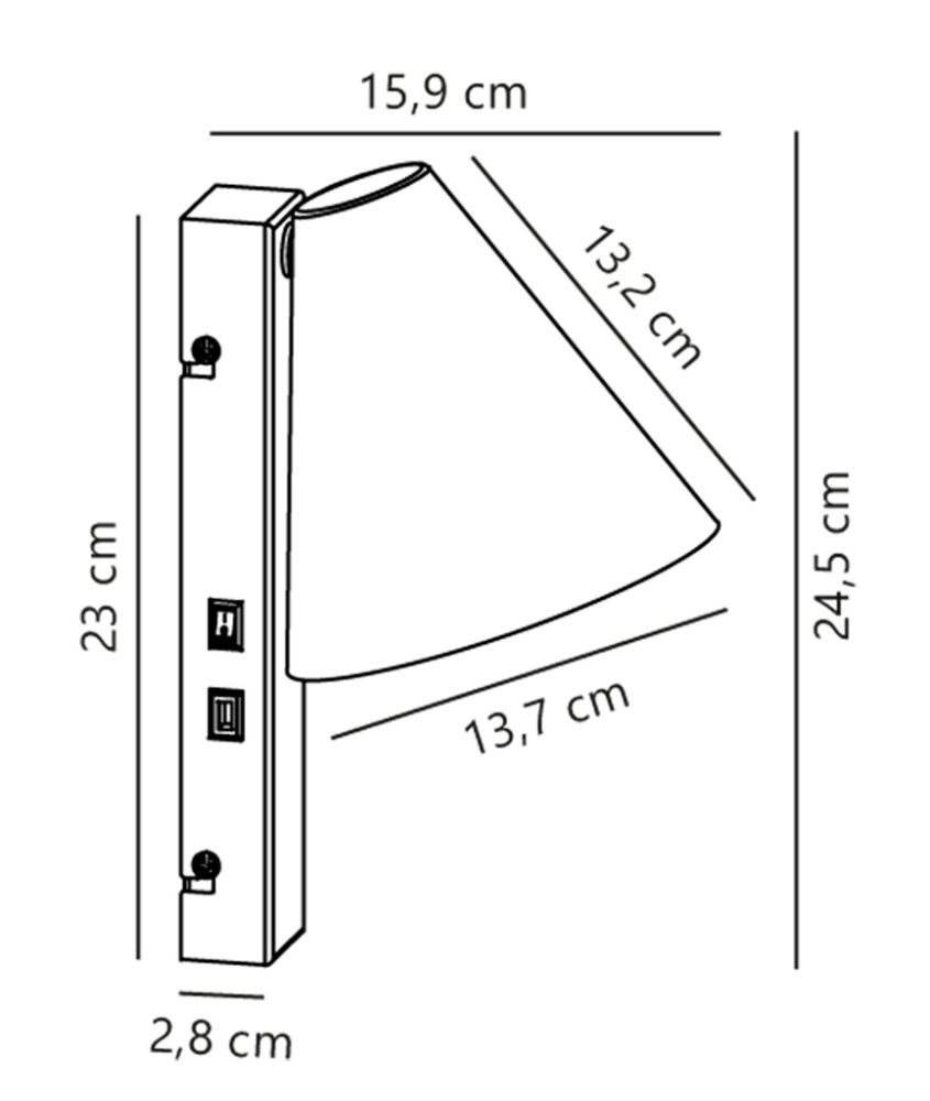 Seinävalaisin Nordlux Wilmer Valkoinen