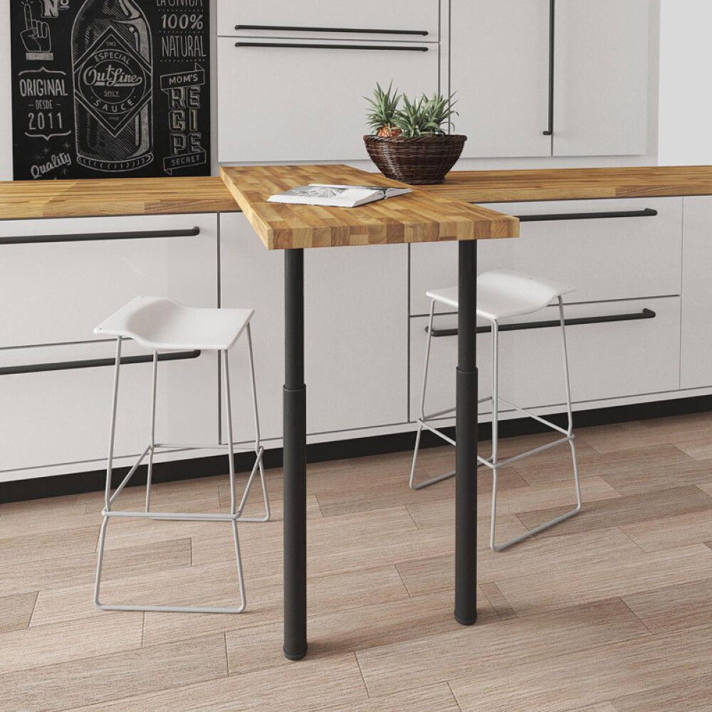 Säädettävä kalustejalka REI musta 71-110 cm